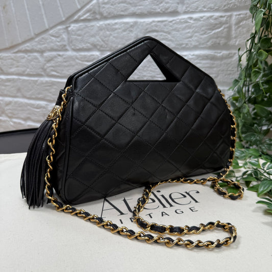 Chanel 1989 Chanel Two Way Top Handle & Cross Body Zip Top