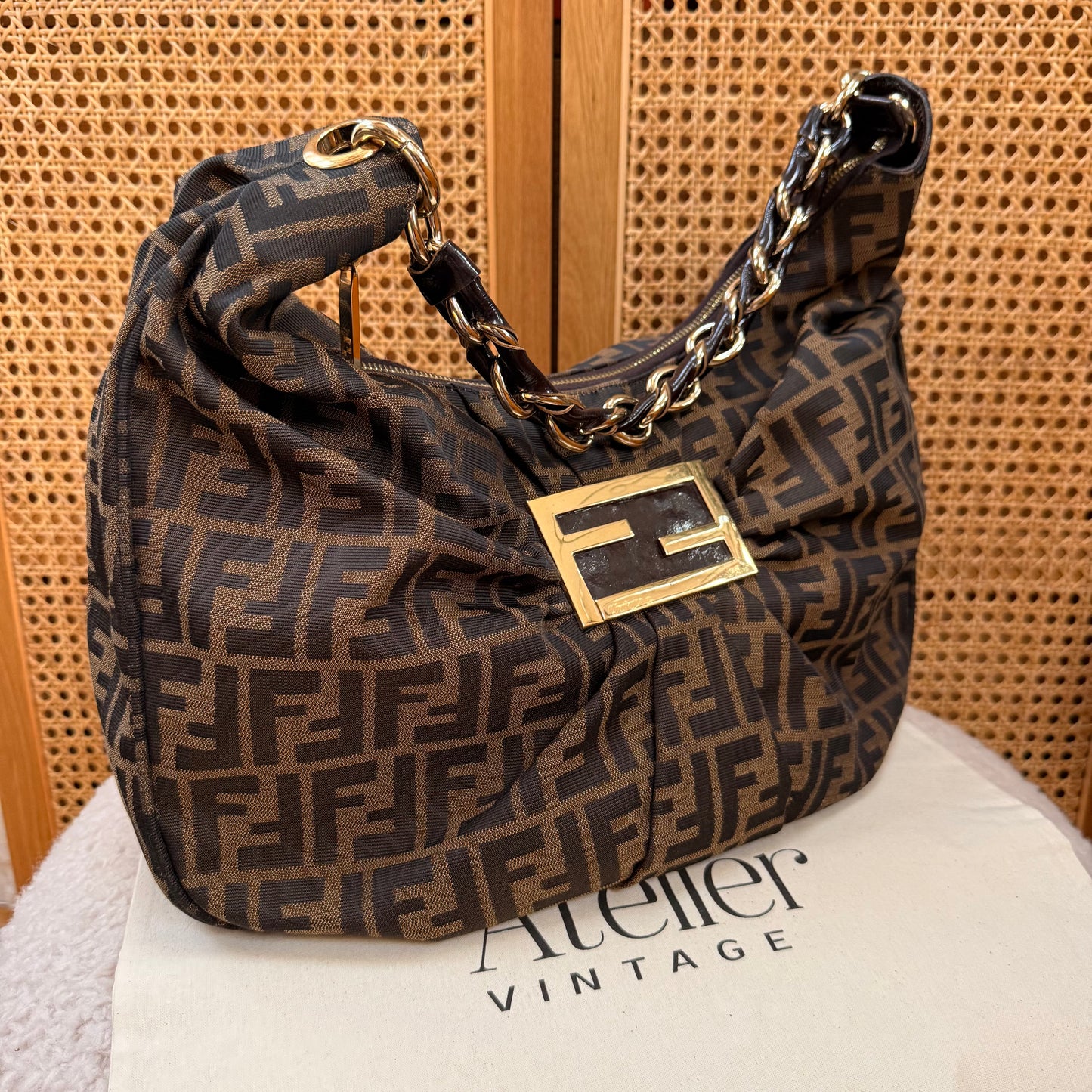 Fendi 1990s Mia Mamma Hobo Tote