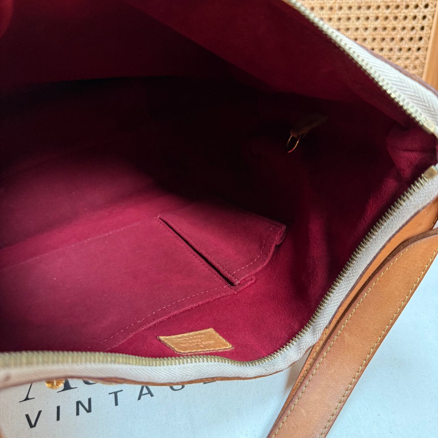 Louis Vuitton 2003 Greta Hobo Tote Murakami Multicolor White
