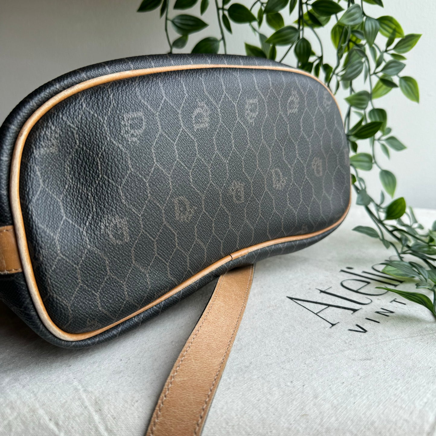 Dior 1980s Honeycomb Bucket Bag with Pouch