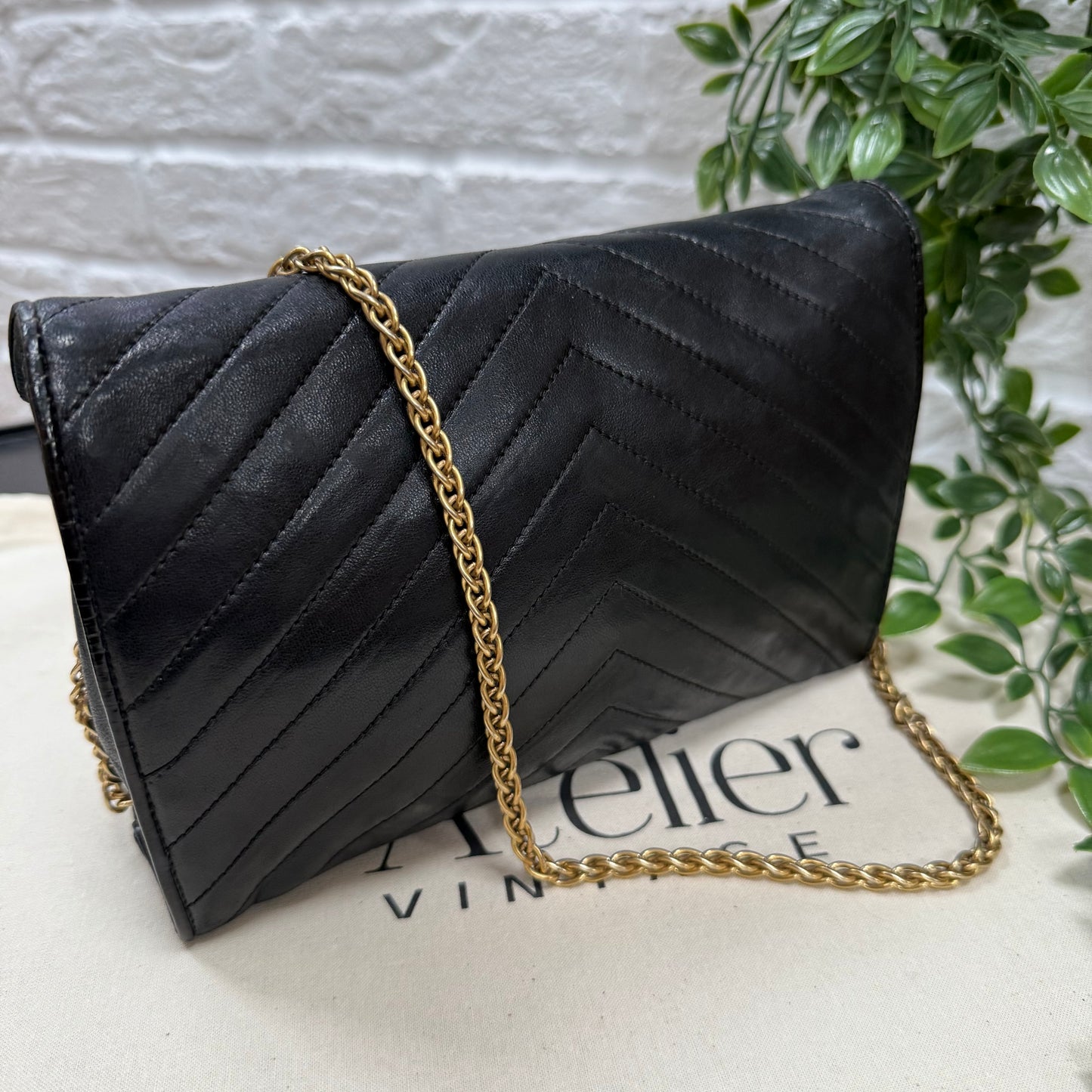 Chanel 1986 Chevron Envelope Flap