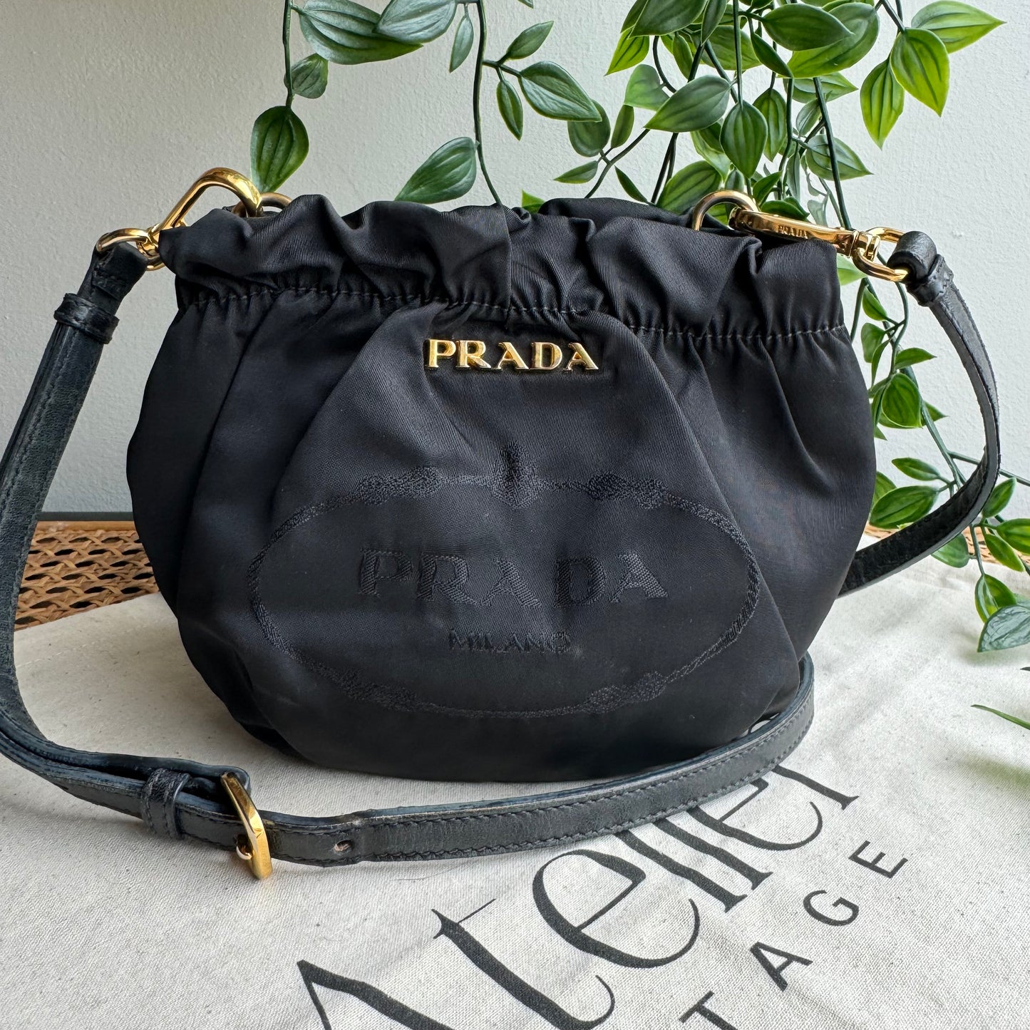 Prada Rare Jacquard Bucket Bag