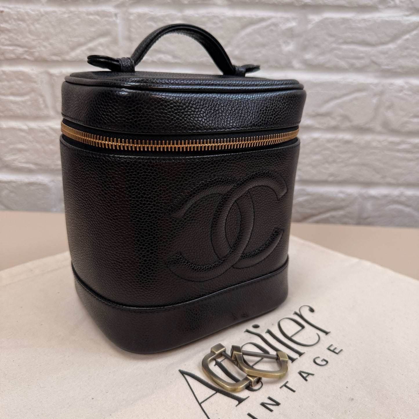 Chanel 2000 Caviar Leather Vanity Case