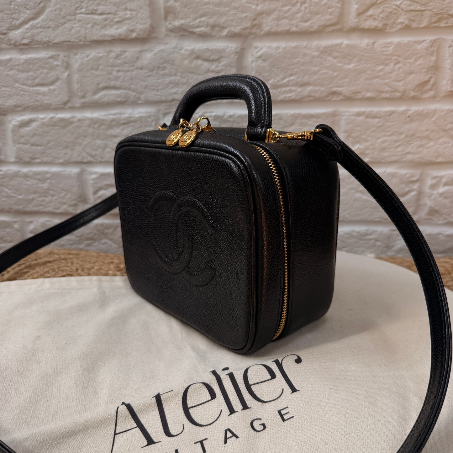 Chanel 1996 Vanity Style Two Way bag with pouch