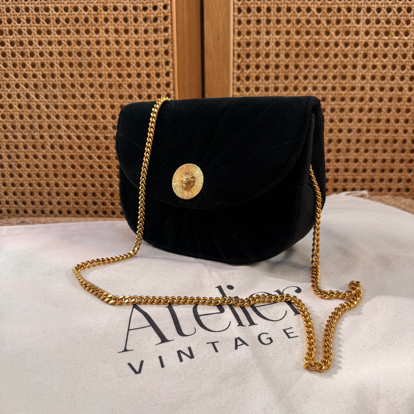 Chanel Early 1980s ULTRA RARE Sunburst Lions Head Single Flap