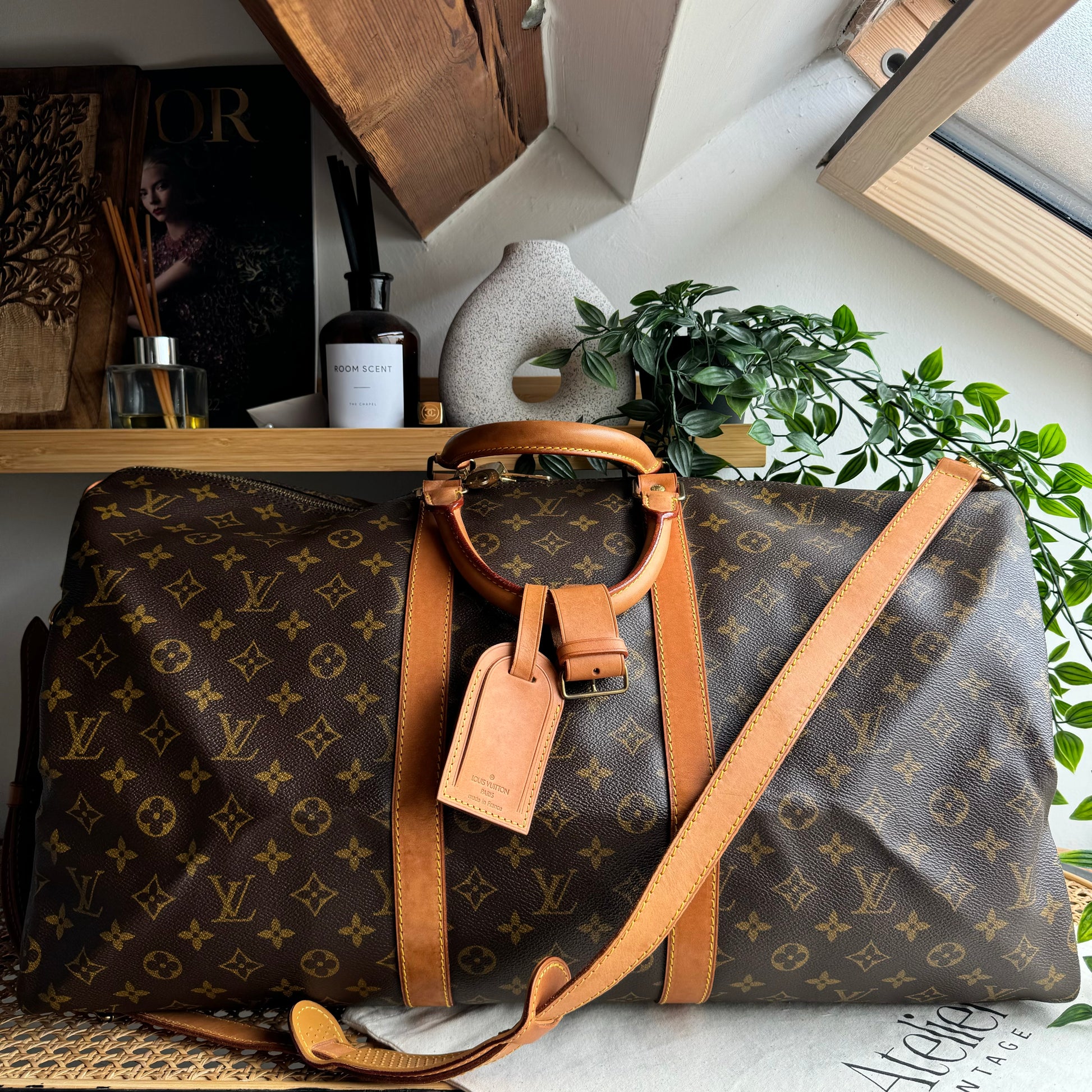 Louis Vuitton 2001 Keepall Bandoulier 55 with full set