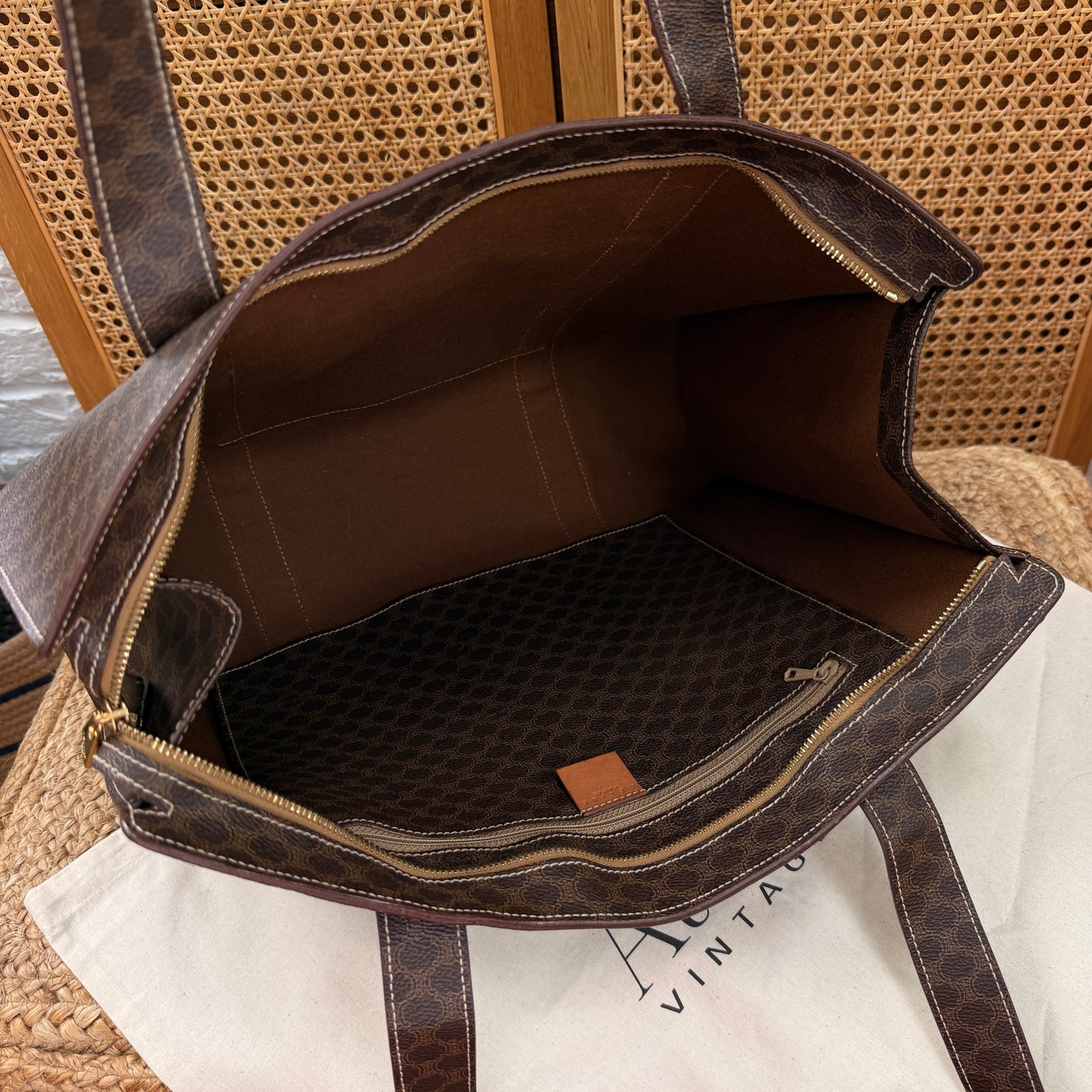 Celine Macadam Full Zip Tote Bag