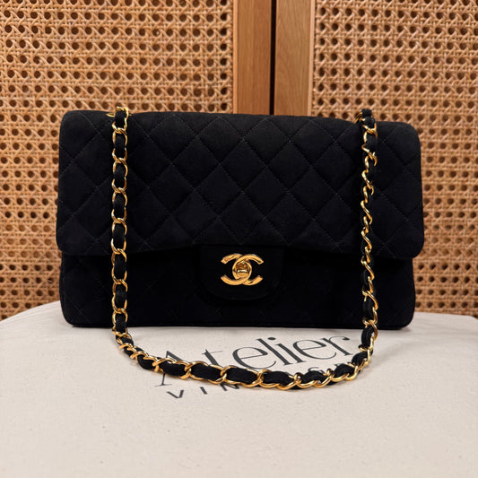 Chanel 2006 Ultra Rare Classic Double Flap Medium in Black Suede