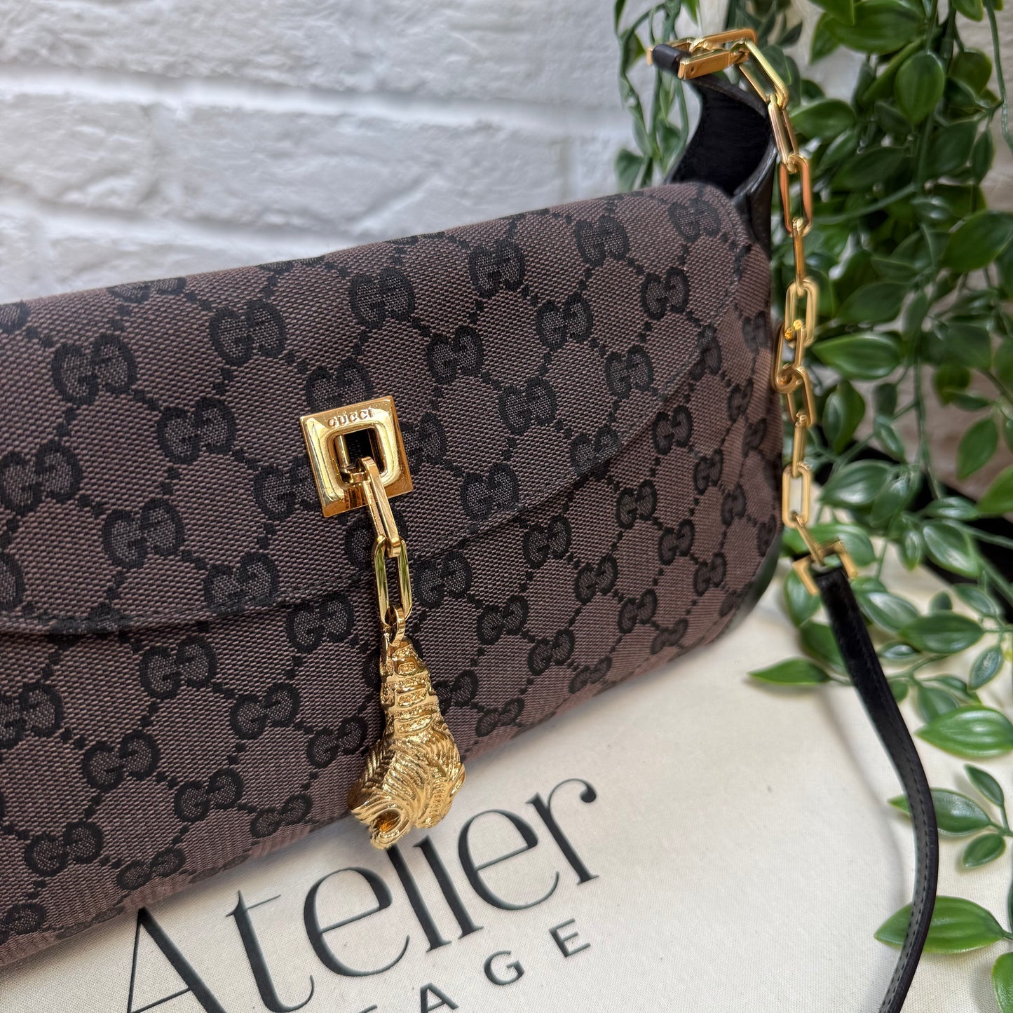 Gucci Rare 1990s Gucci X Tom Ford Tigers Head Cross Body