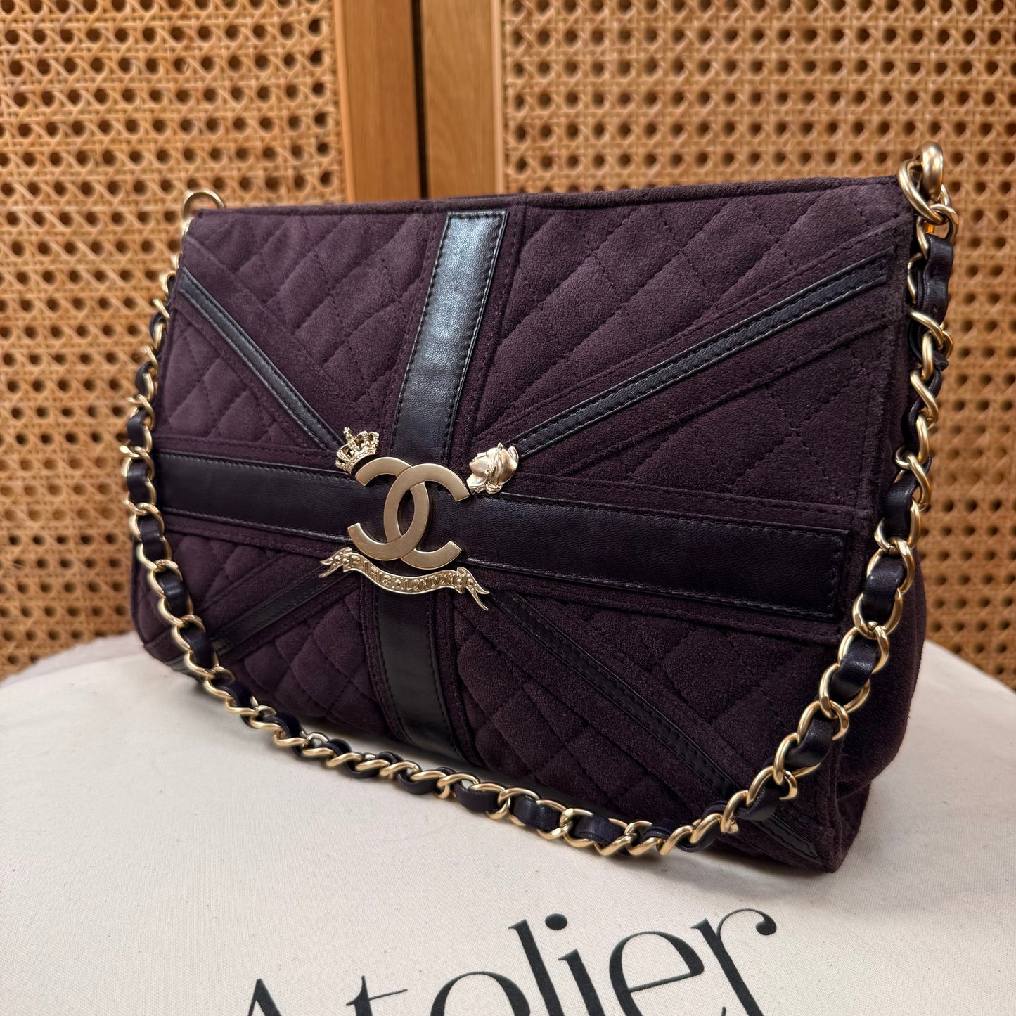 Chanel 2008 Bordeaux Limited Edition London & Paris Shoulder bag