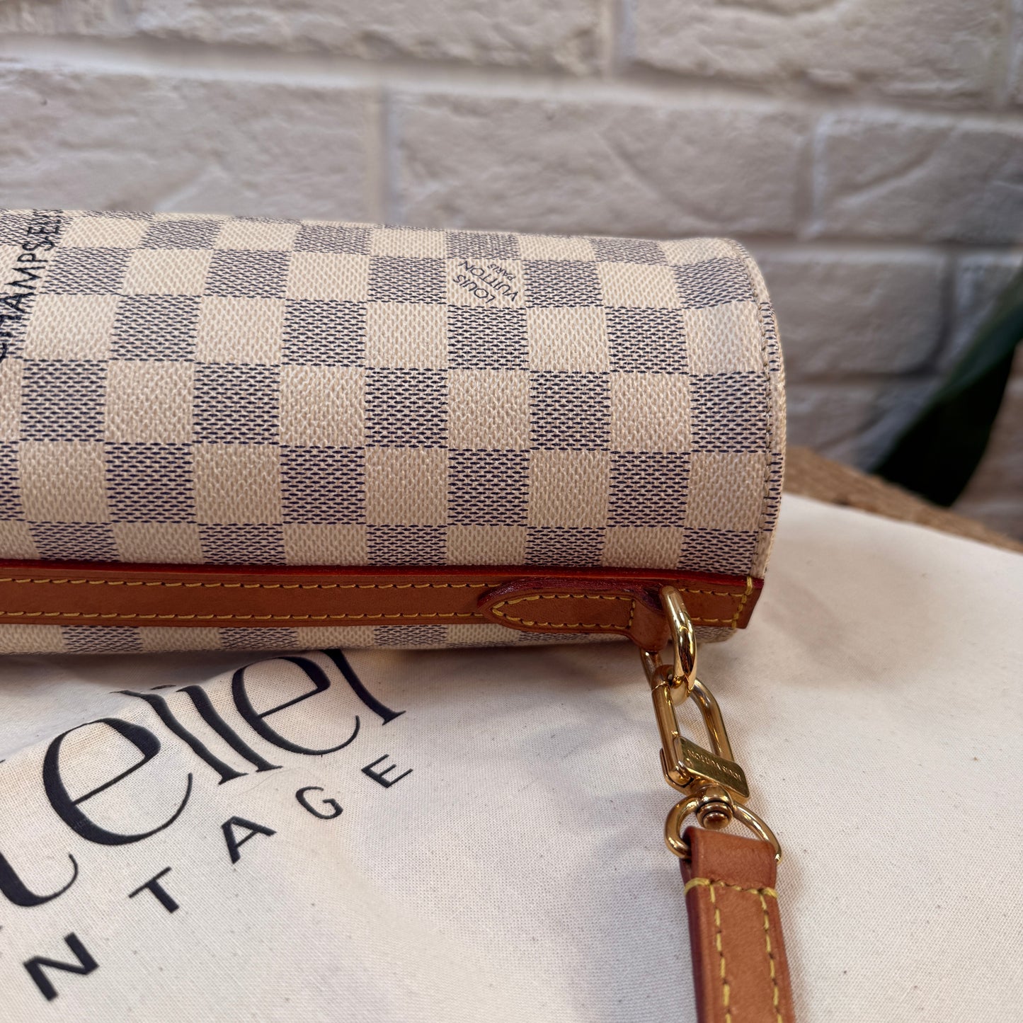 Louis Vuitton Damier Azur two way bottle carrier