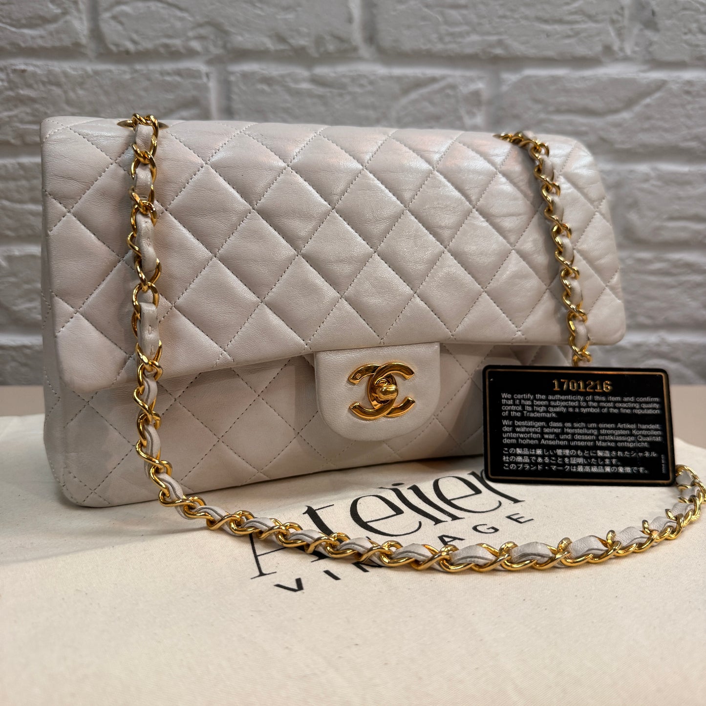 Chanel Rare 1989 Classic Double Flap Medium in Ivory