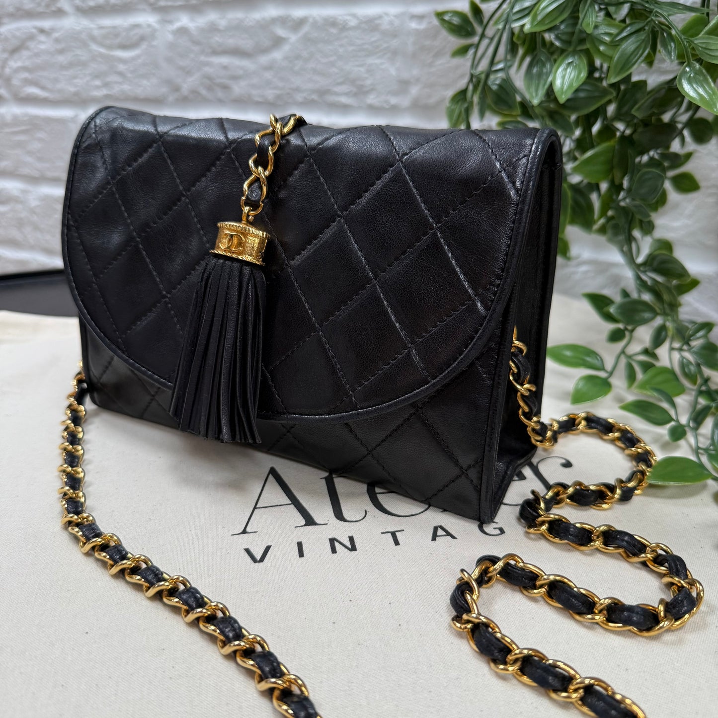 Chanel 1989 Tassel Half Moon Flap