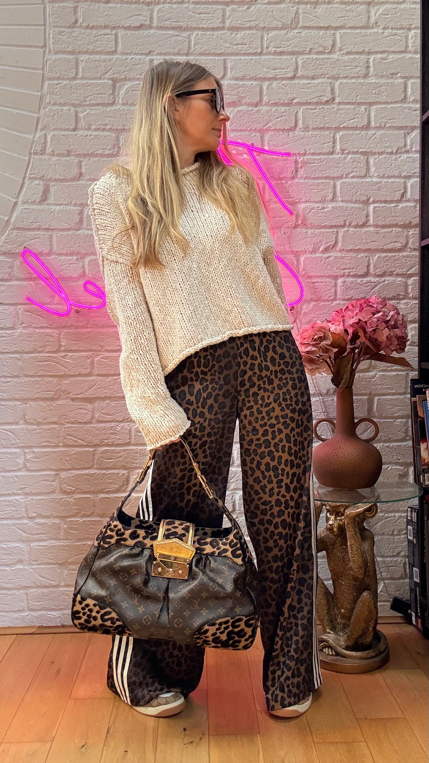 Louis Vuitton 2006 Super rare & immaculate Stephen Sprouse Polly on monogram & Leopard pony hair
