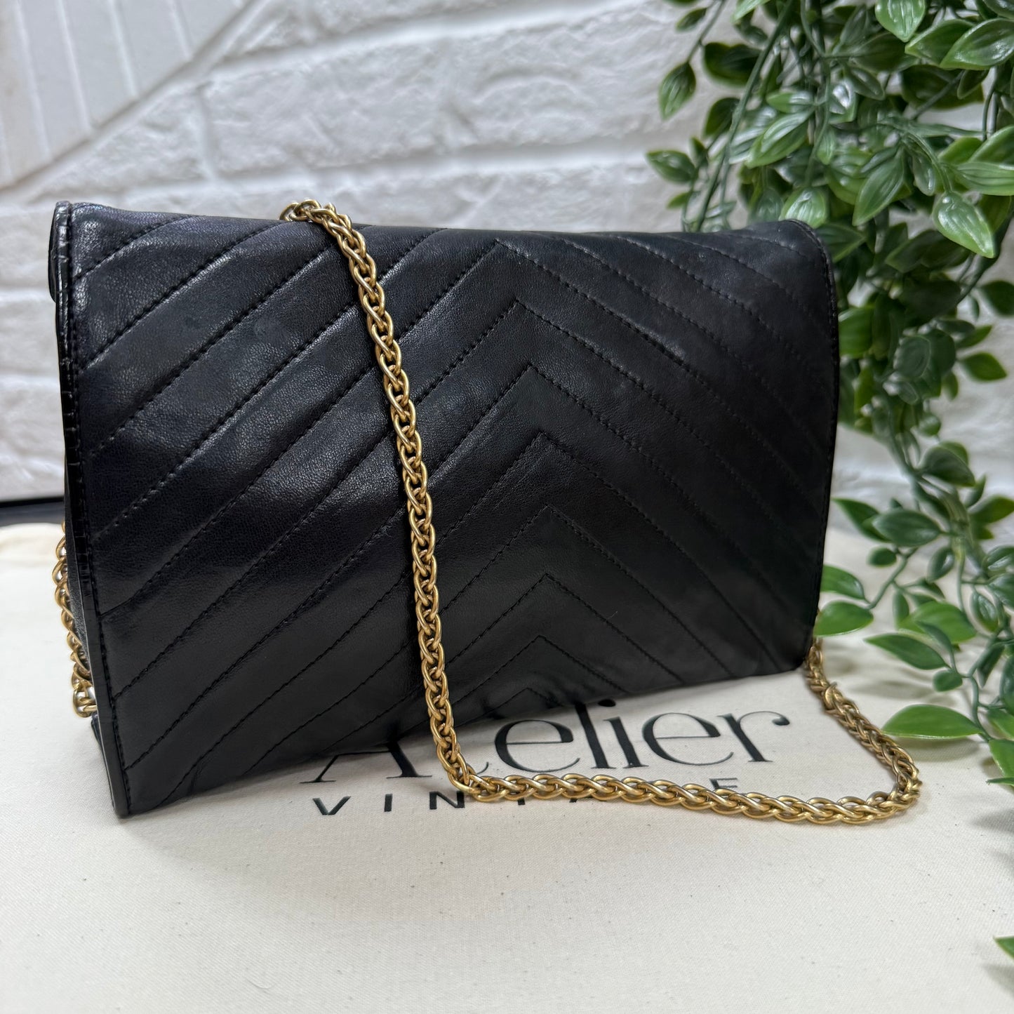 Chanel 1986 Chevron Envelope Flap