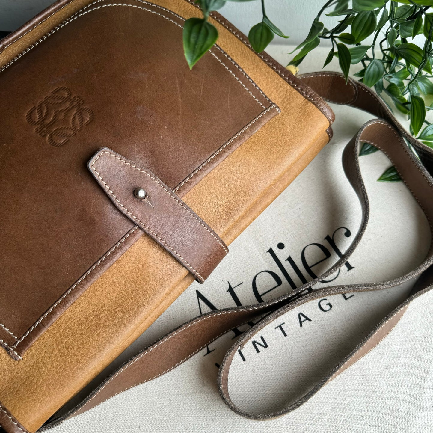 Loewe 1980s Anagram Cross Body Bag