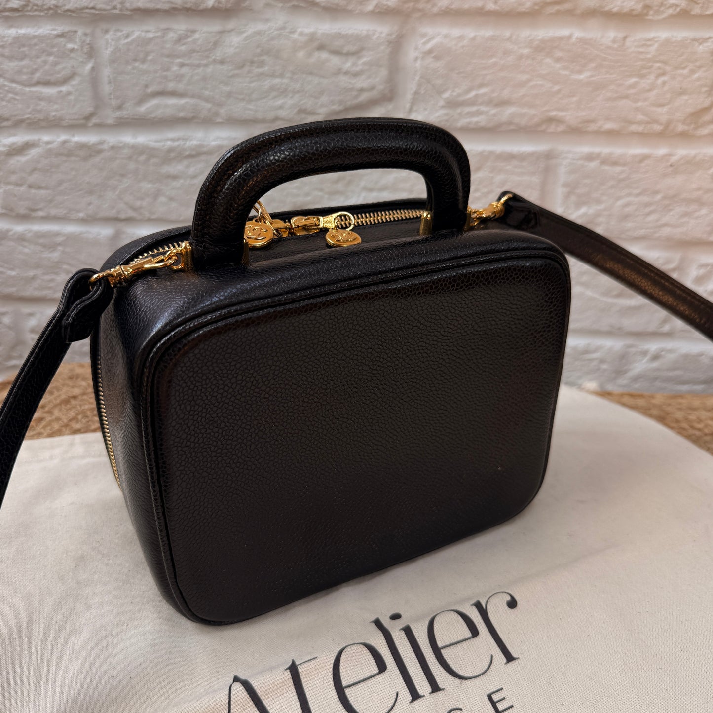Chanel 1996 Vanity Style Two Way bag with pouch