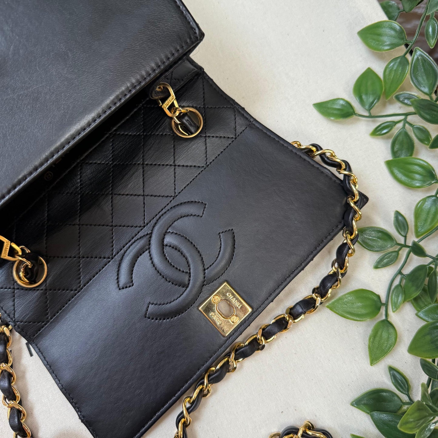 Chanel 1986 Quilted Lambskin Trapeze Bag