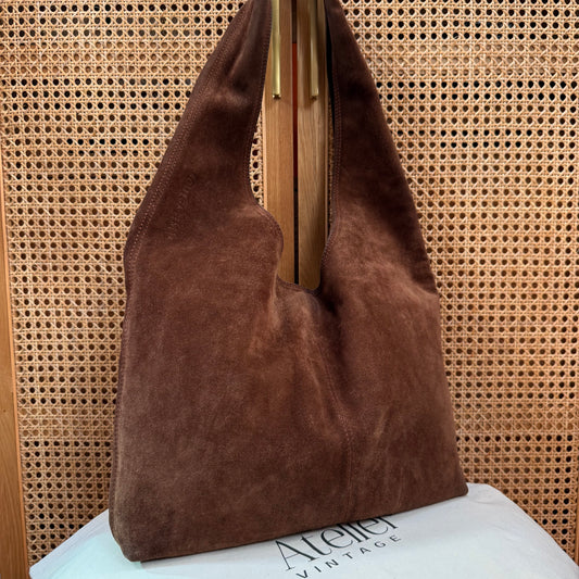 Bottega Veneta 2003 Tan Suede Hobo Tote