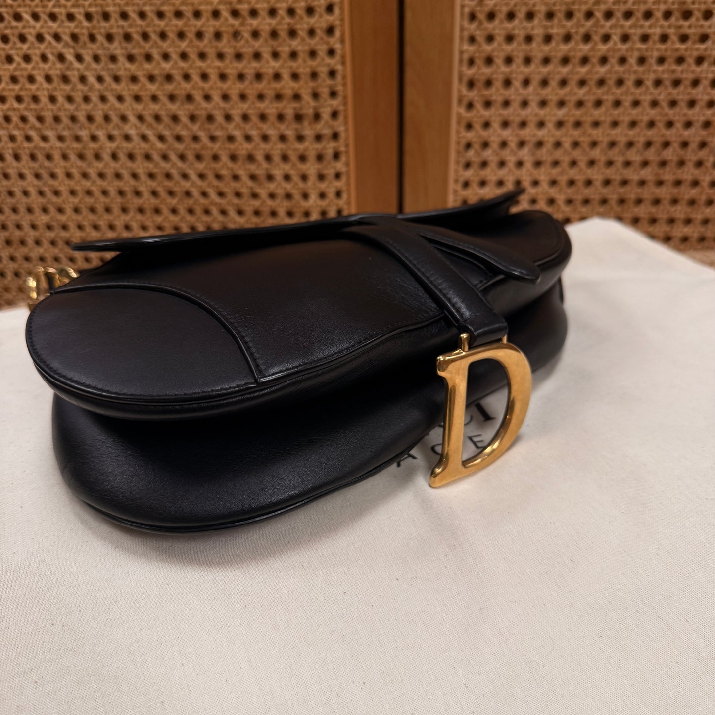 Dior 2018 Saddle Bag in Black Leather