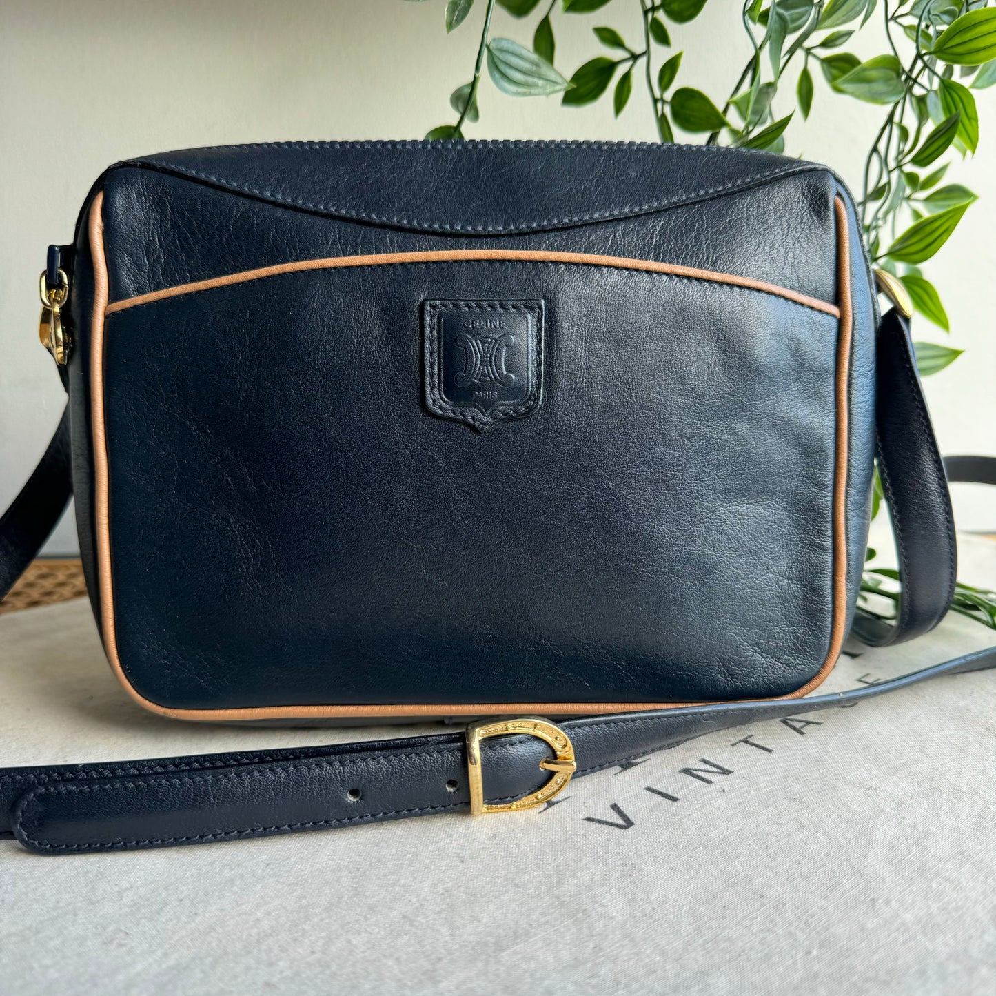 Celine Vintage Triomphe Cross Body Bag