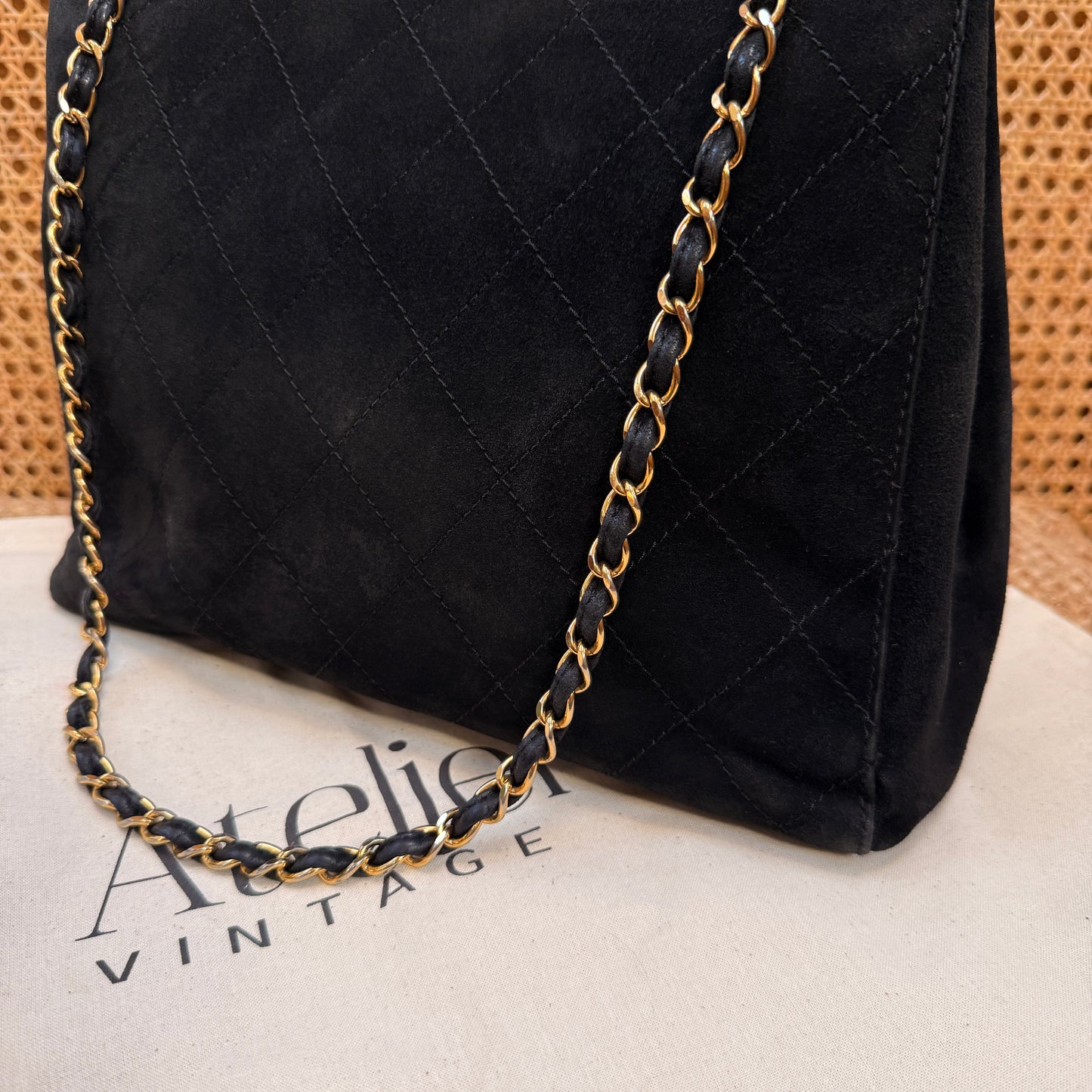 Chanel Rare 1997 Large Suede Single Flap