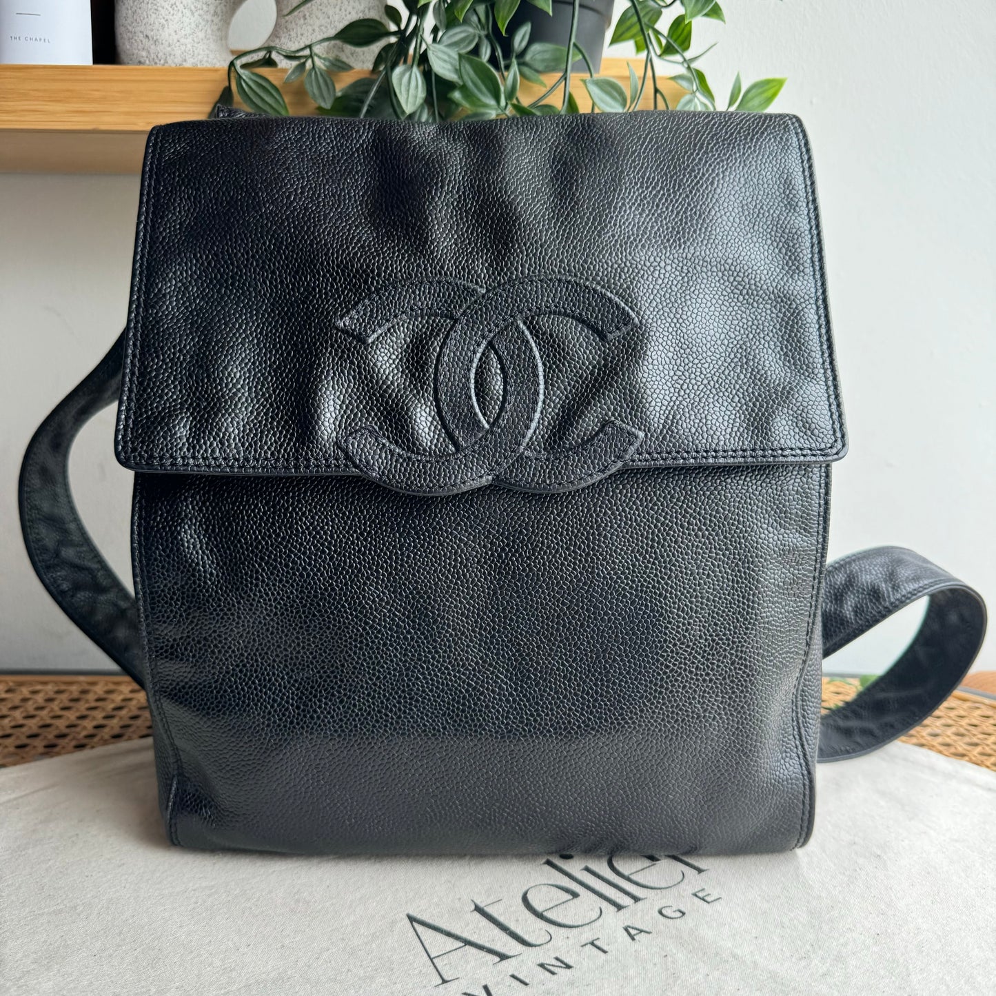 Chanel 2000 CC Quilted Caviar Back Pack