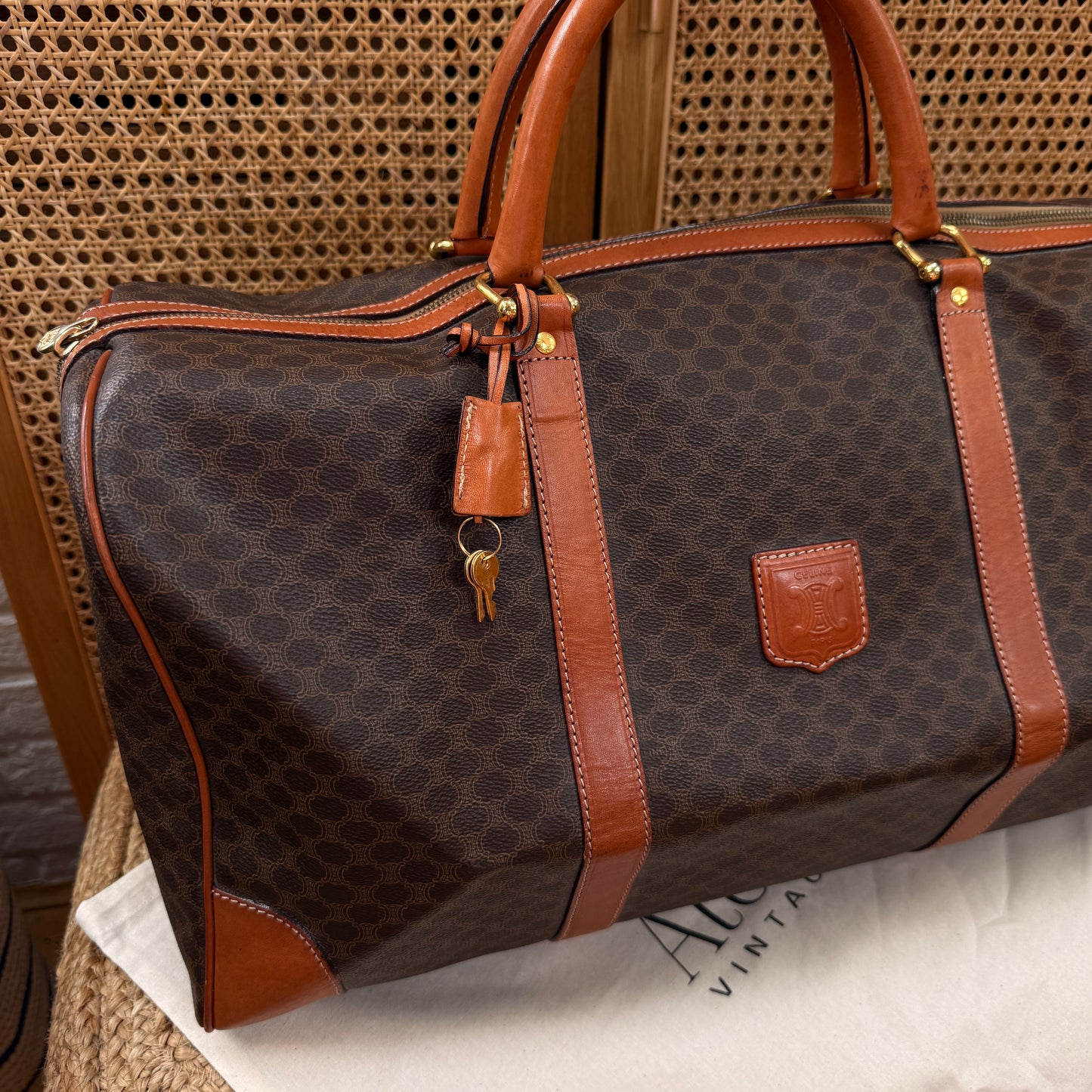 Celine 1990s Macadam Travel Bag