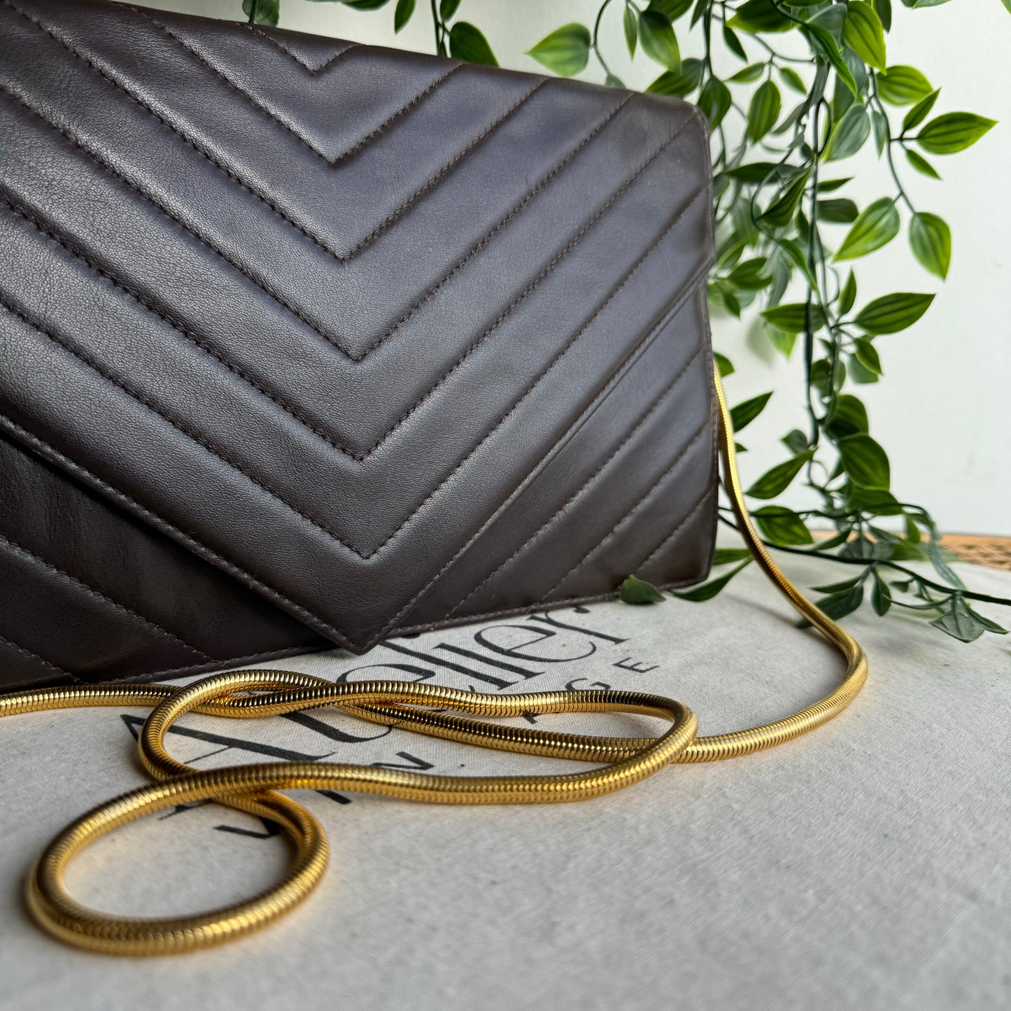 Saint Laurent 1980s Vintage Envelope Bag