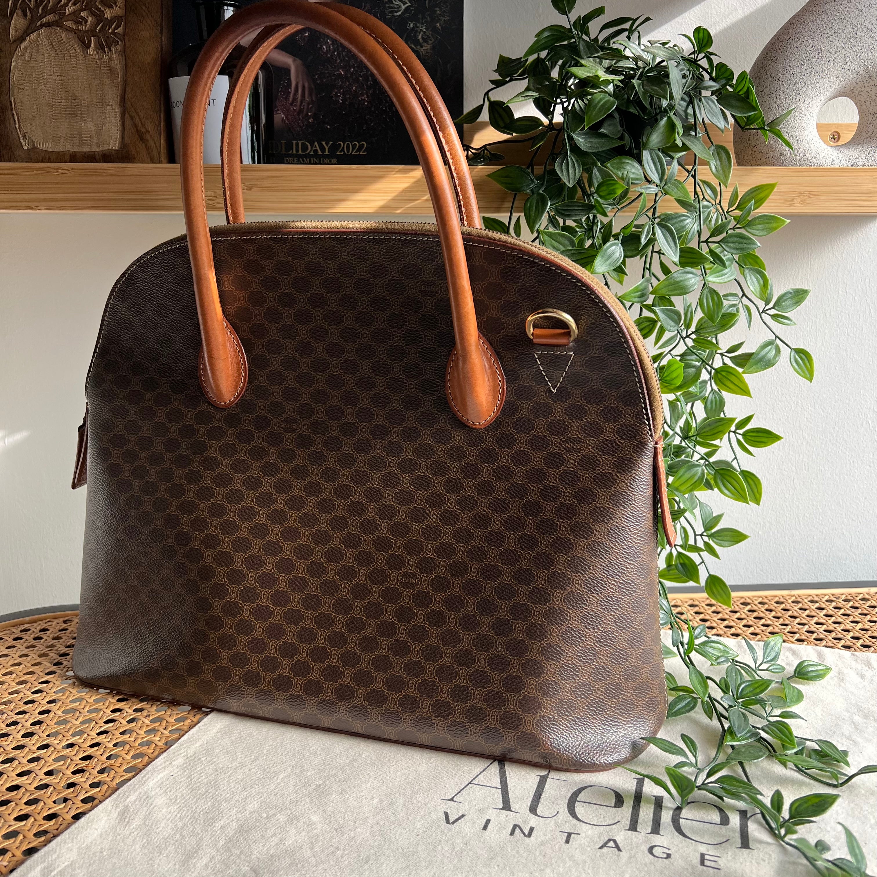 Celine Macadam Brown Dome Bag