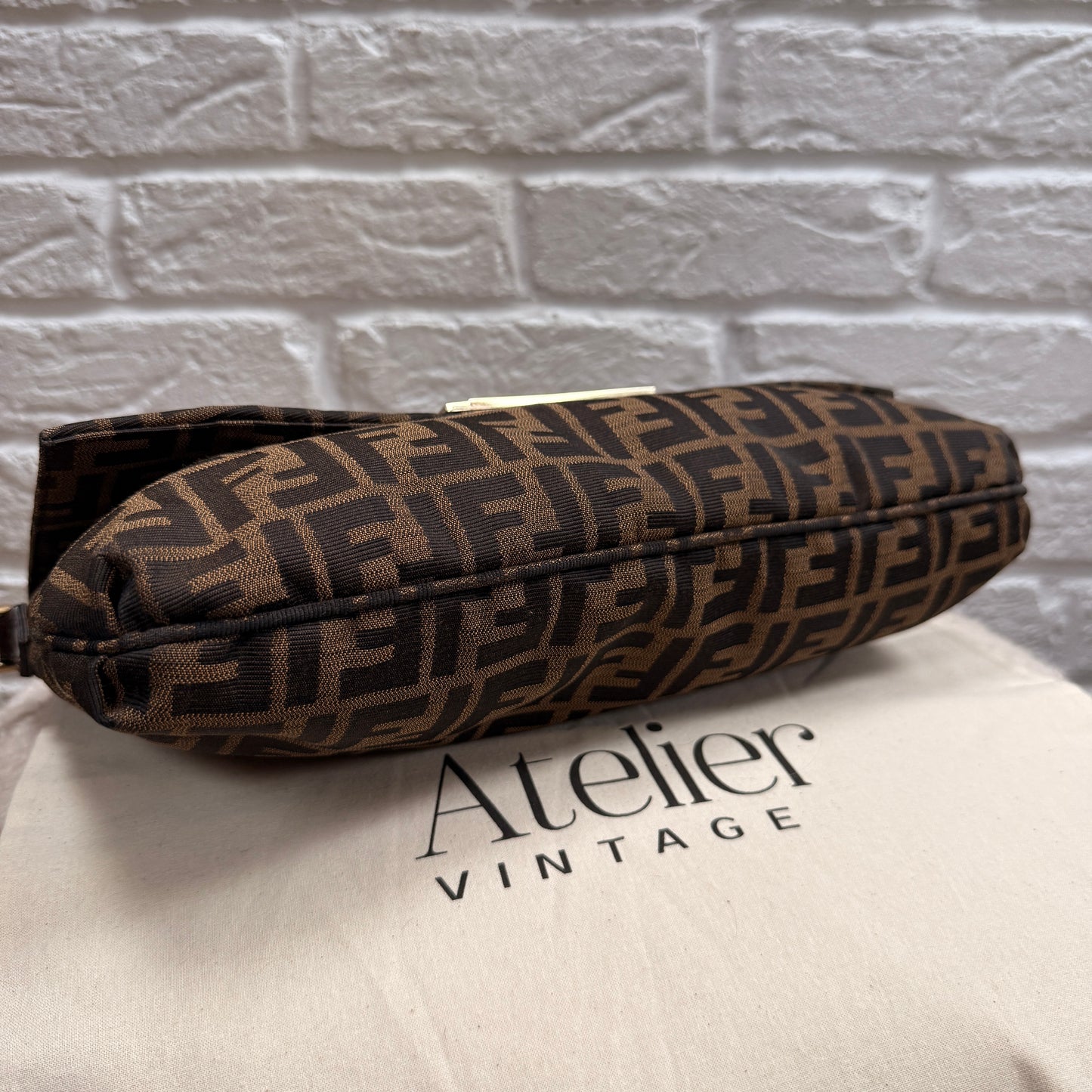 Fendi 1990s Rare Fendi Mia Mamma Two Way Cross Body Maxi Baguette