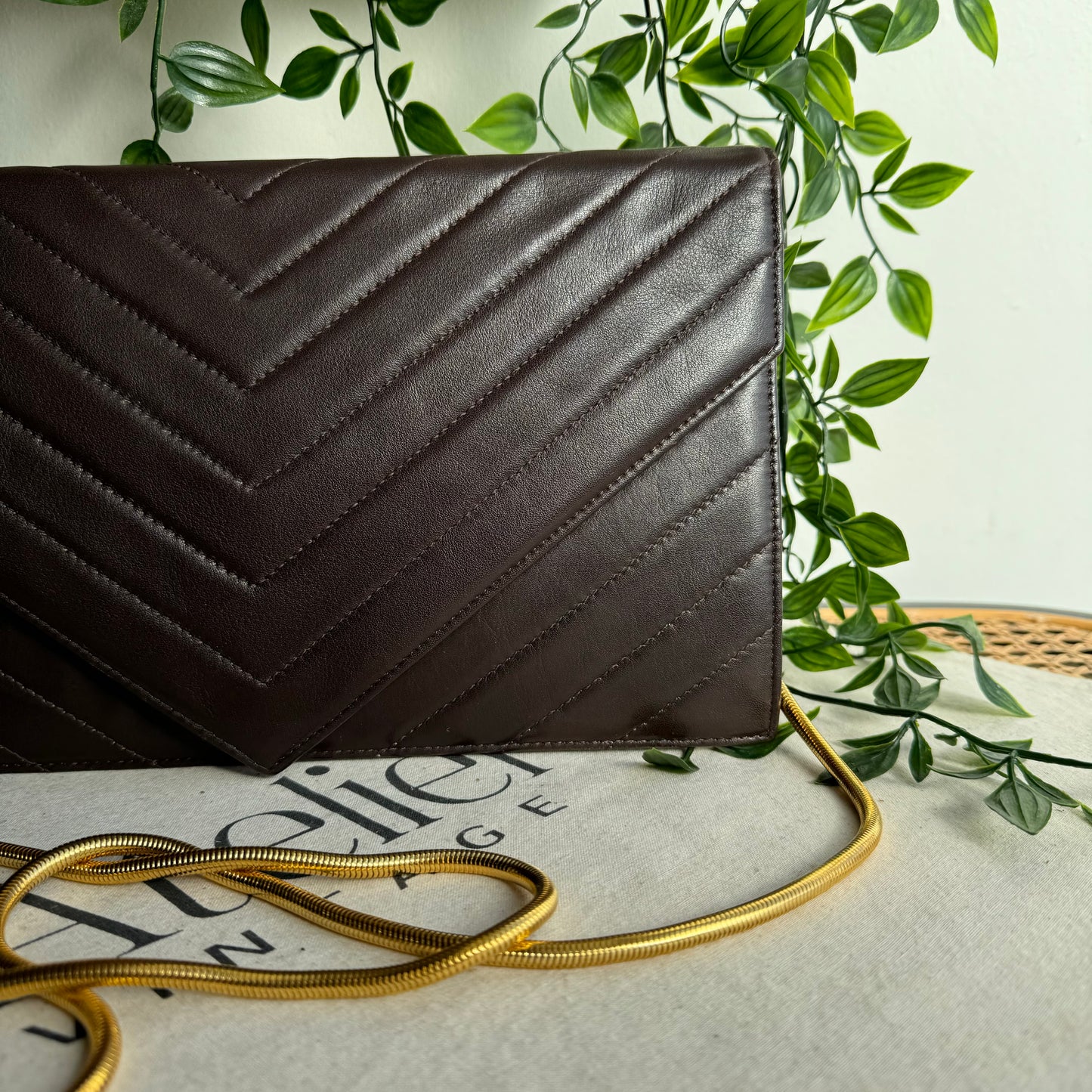 Saint Laurent 1980s Vintage Envelope Bag