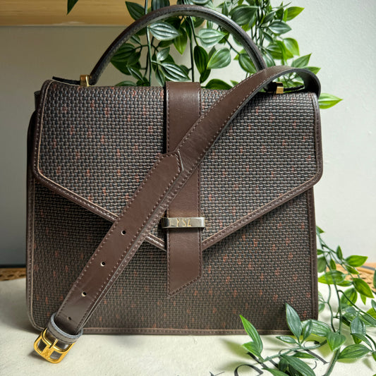 Saint Laurent 1980s Two Way Satchel