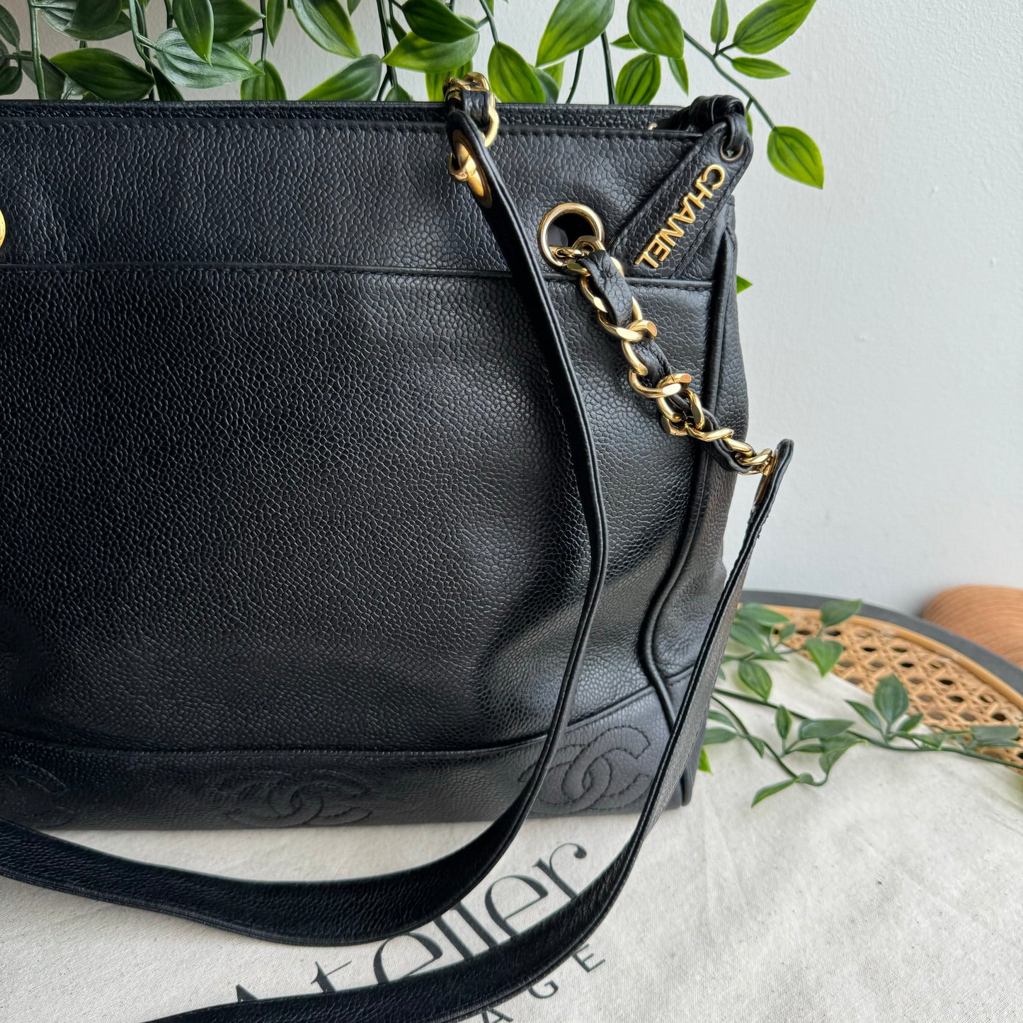 Chanel 1996 Triple CC Caviar Tote