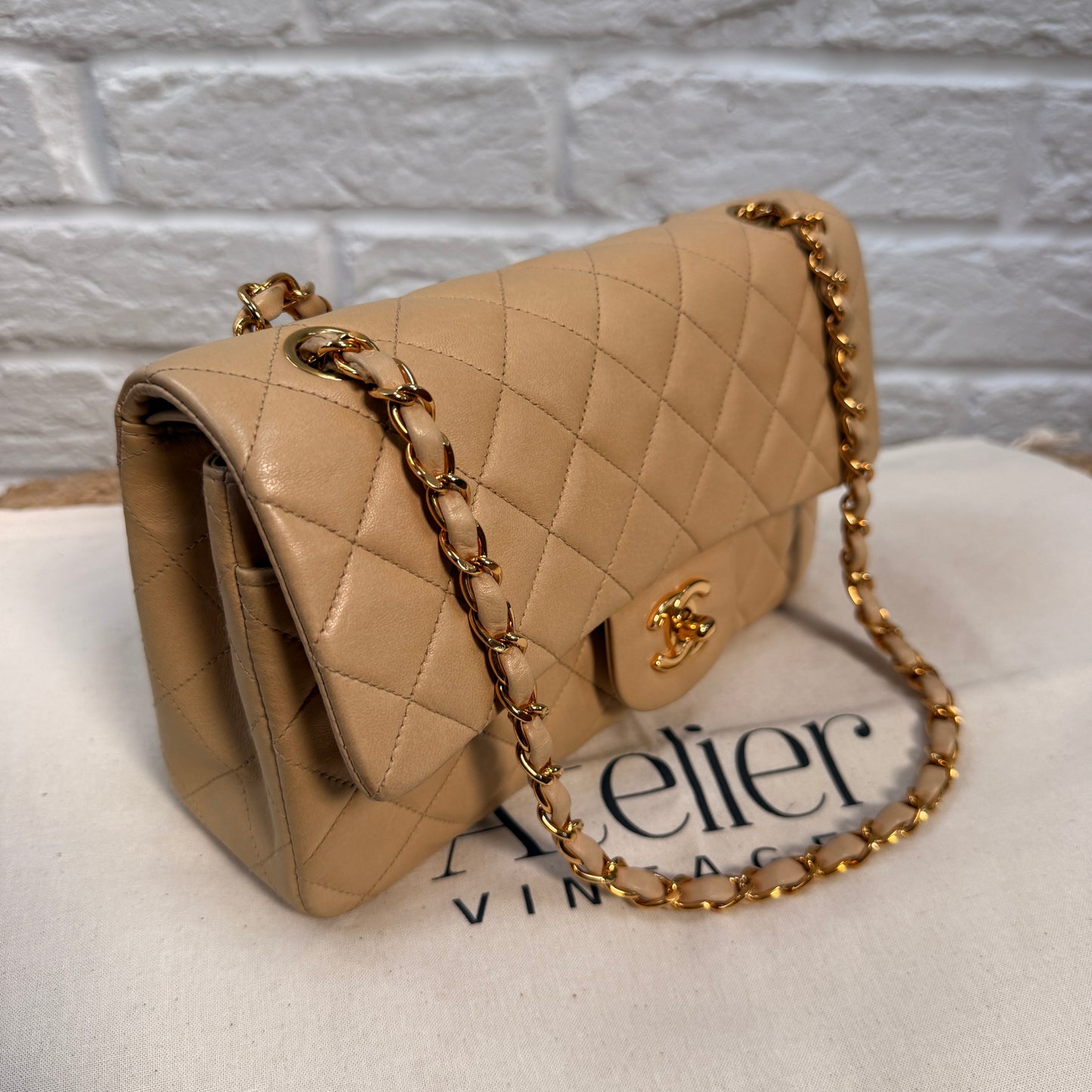 Chanel 1997 Beige Classic Double Flap Small
