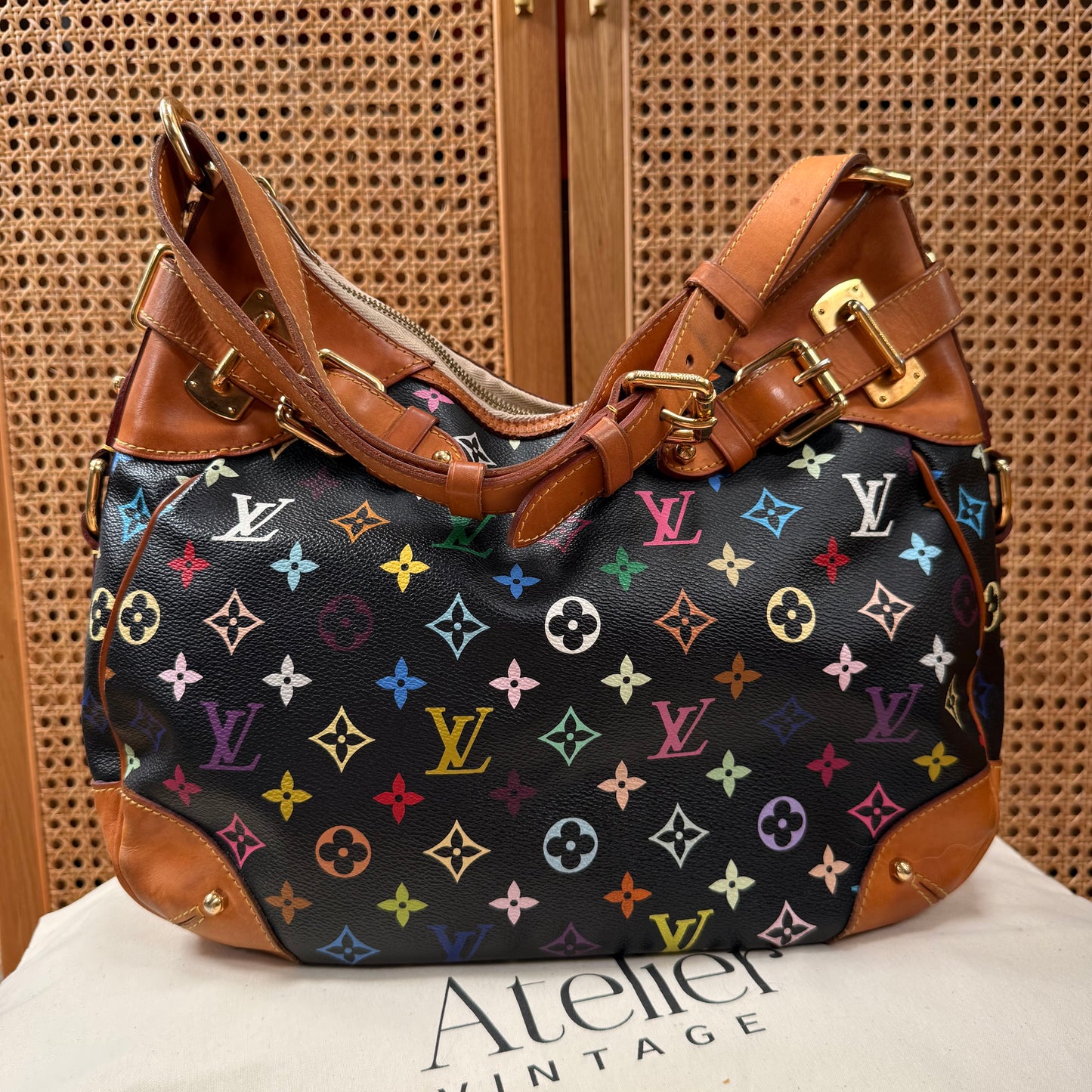 Louis Vuitton 2003 Original Murakami Black Greta
