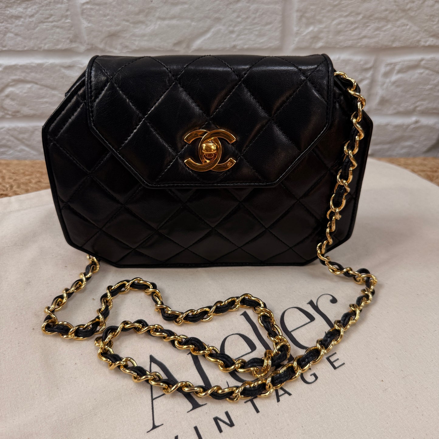 Chanel 1989 Rare Octagon Single Flap