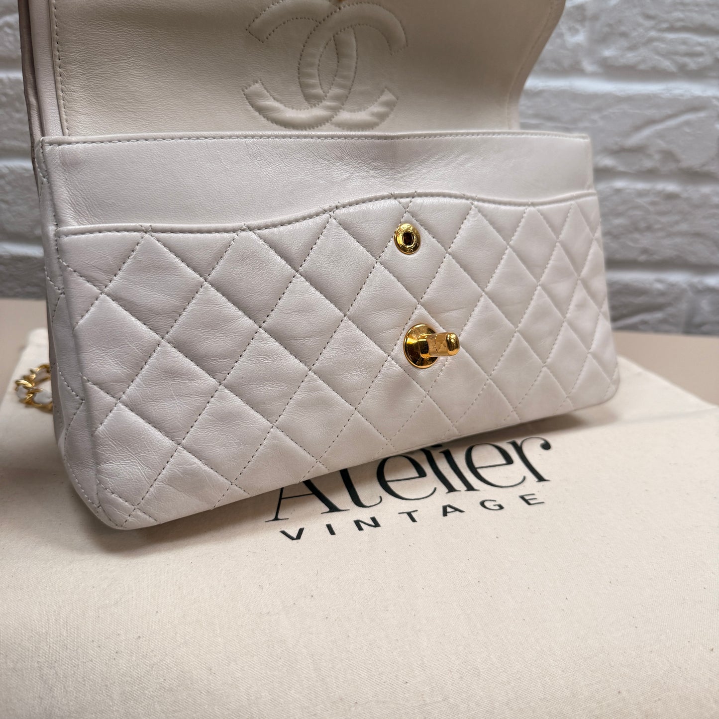 Chanel Rare 1989 Classic Double Flap Medium in Ivory
