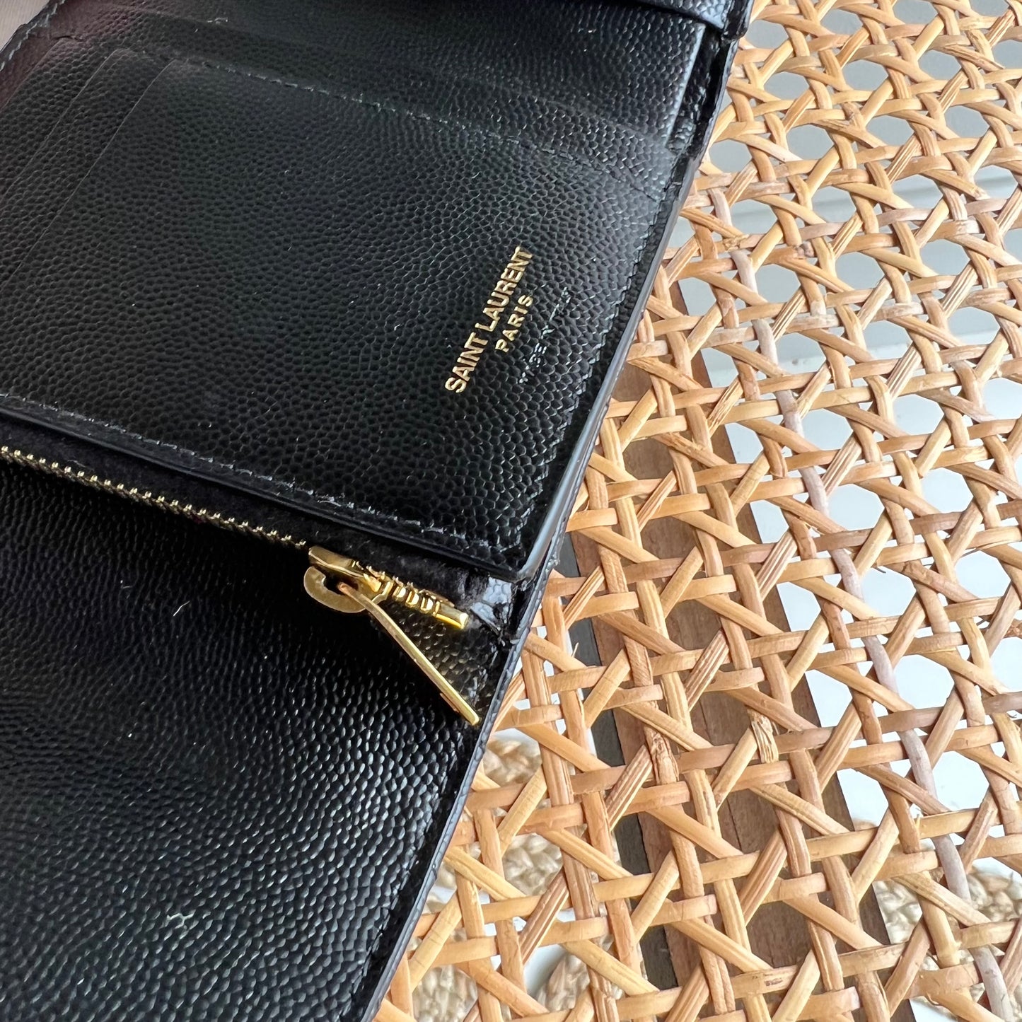Saint Laurent Metalassé Trifold Wallet