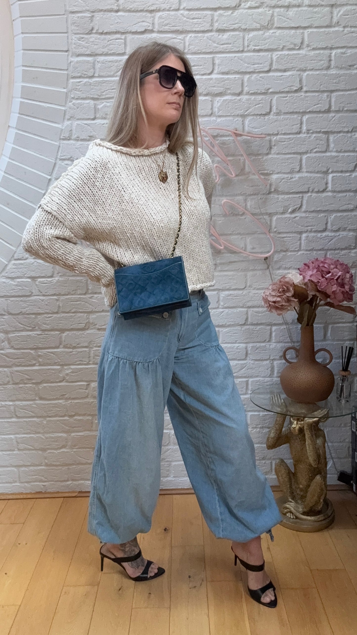 Chanel Rare 1989 Teal Suede CC Quilted Full Flap