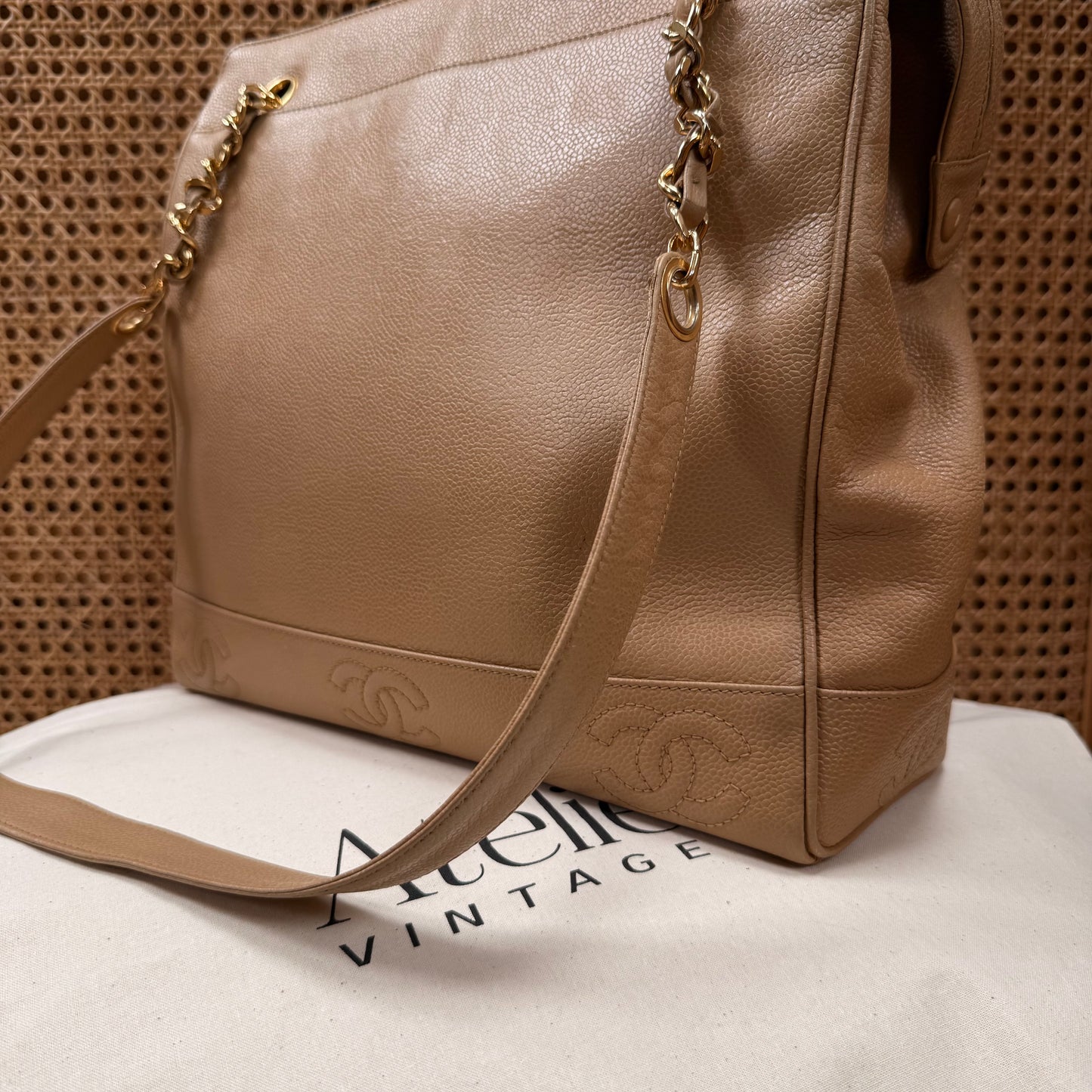 Chanel 1994 Triple CC Caviar Tote