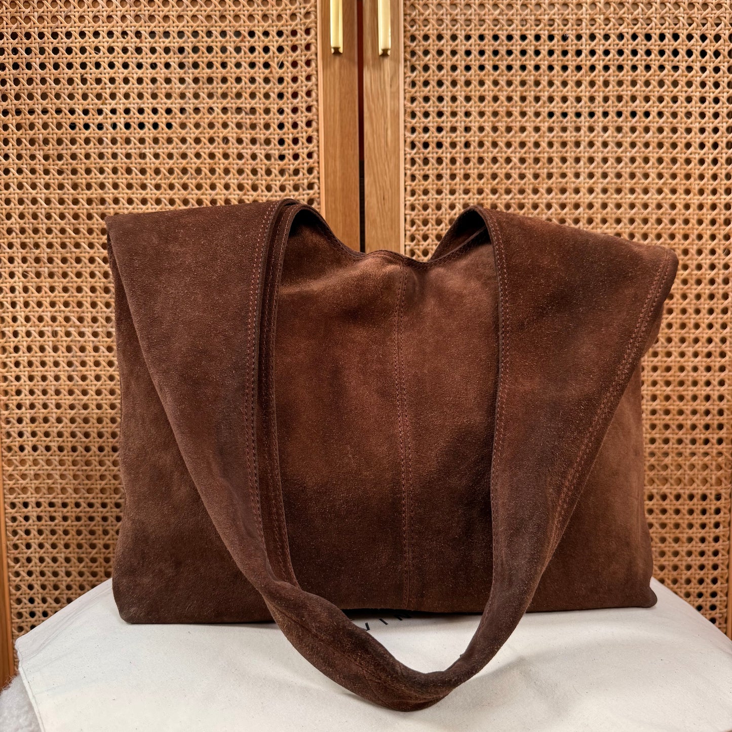 Bottega Veneta 2003 Tan Suede Hobo Tote