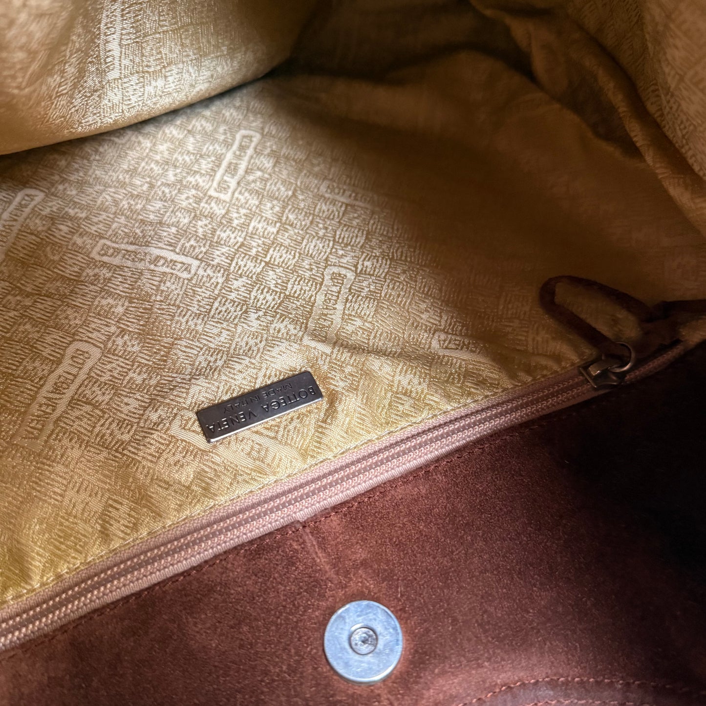 Bottega Veneta 2003 Tan Suede Hobo Tote