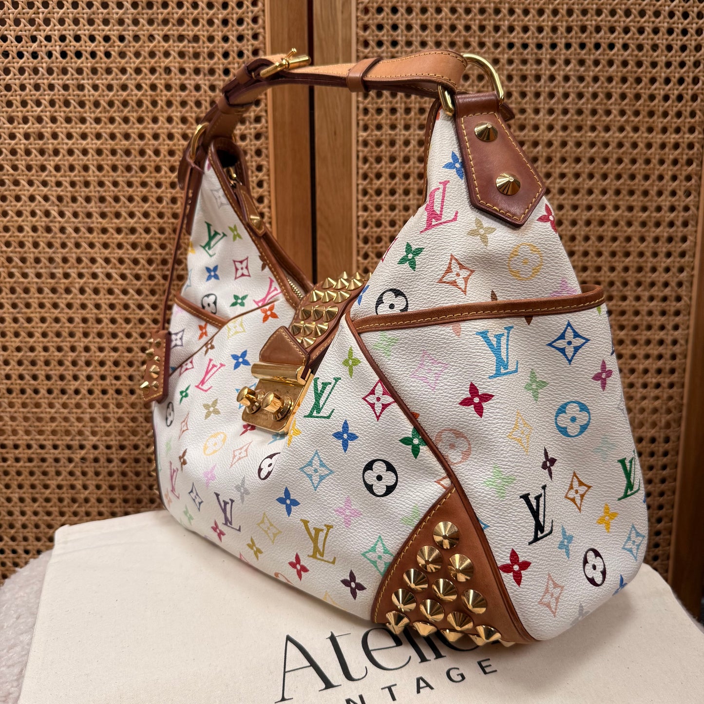 Louis Vuitton 2010 Rare Murakami Studded Chrissie