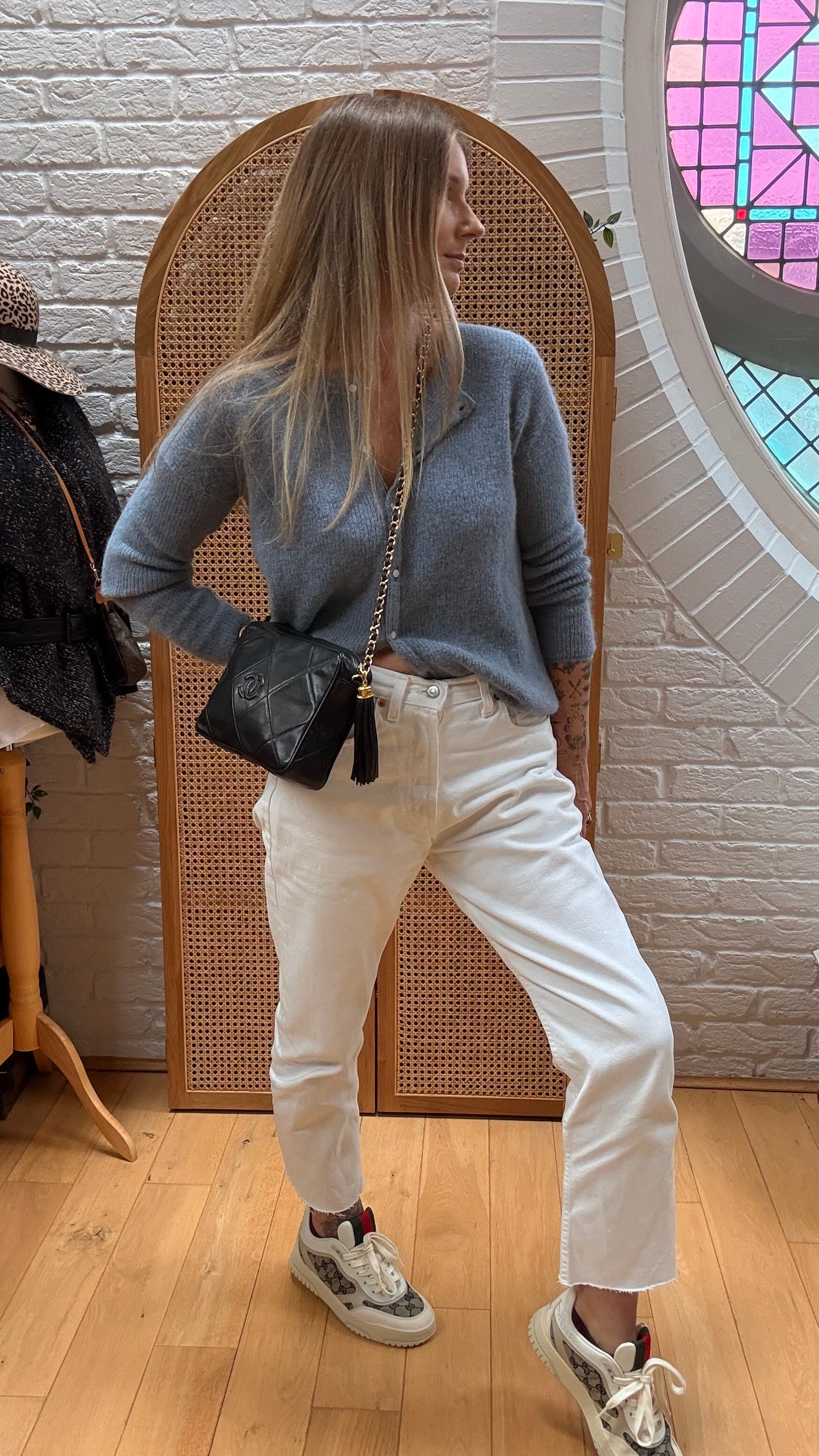 Chanel 1986 CC Quilted Black Tassel Camera bag