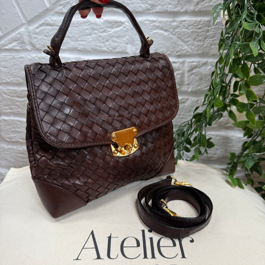Bottega Veneta Chocolate Brown Two Way Cross Body