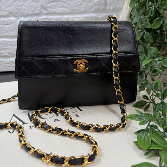 Chanel 1986 Quilted Lambskin Trapeze Bag