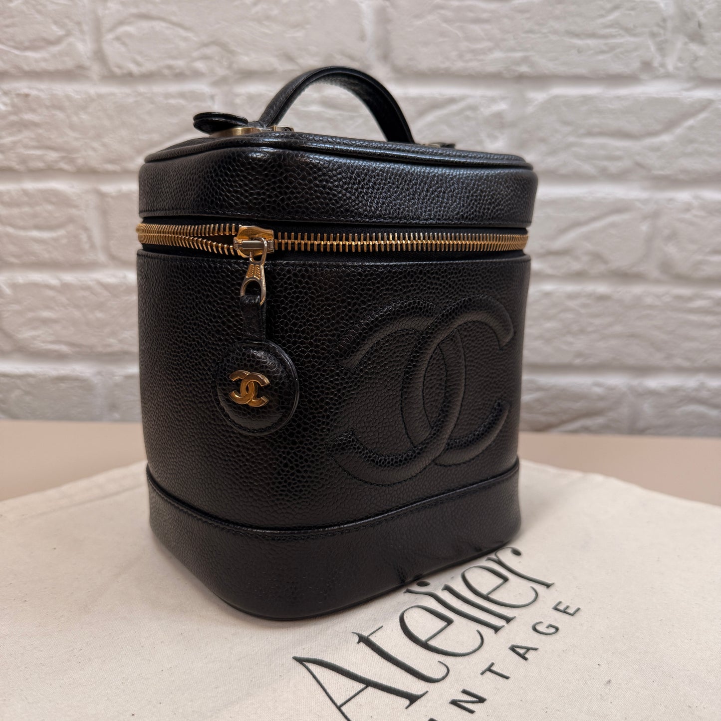 Chanel 2000 Caviar Leather Vanity Case