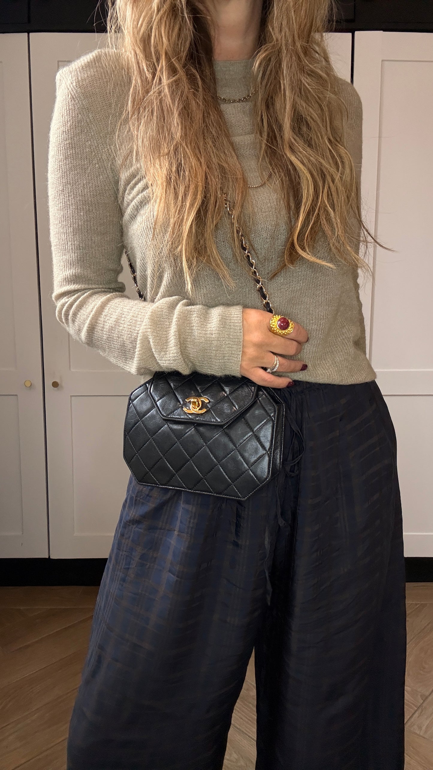 Chanel 1989 Rare Octagon Single Flap