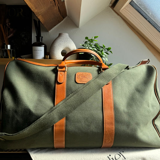 Burberry 1980s Canvas & Leather Two Way Holdall